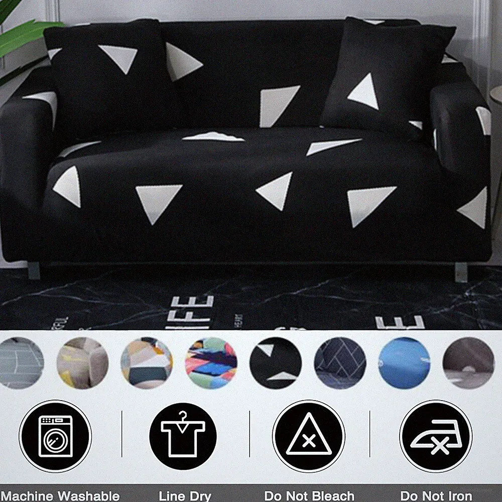 1/4 Seater Printed Recliner Sofa Cover Living Room Spandex Protector Slipcover