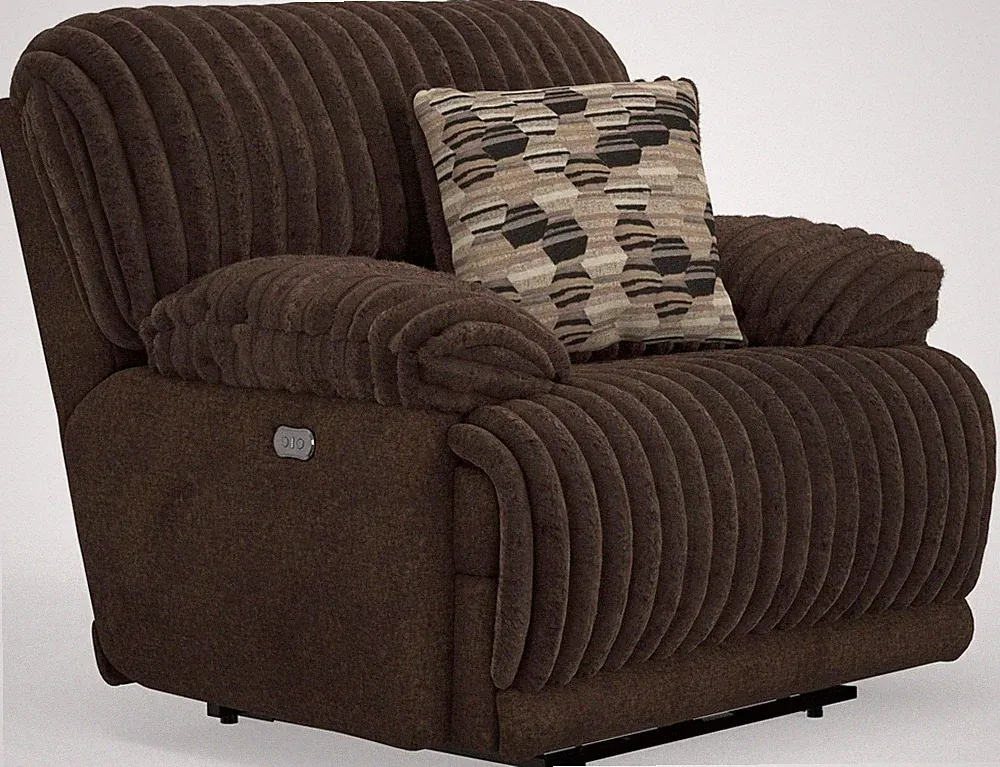 Catnapper Hollifield Power Wall Hugger Recliner-Chocolate