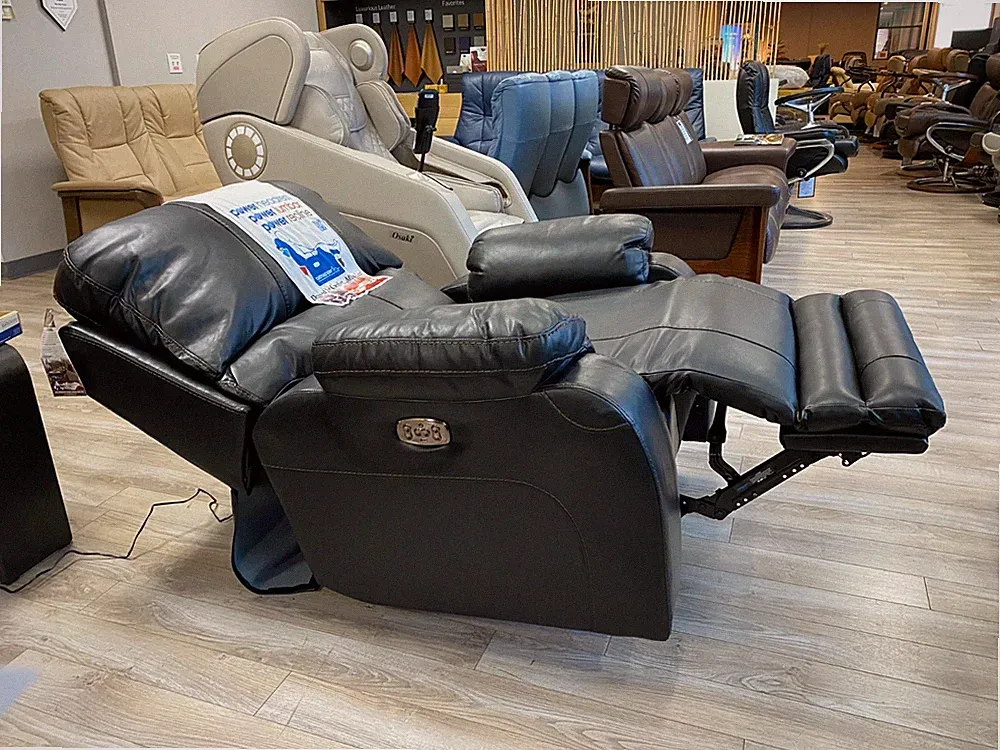 Catnapper Thornton Electric Leather Recliner Chair 764762-7 Power lumbar head