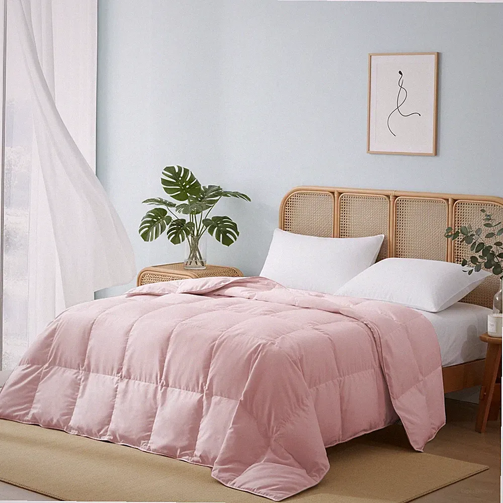 Lightweight Oversize Down Feather Comforter, Super Cozy Silent Duvet Insert