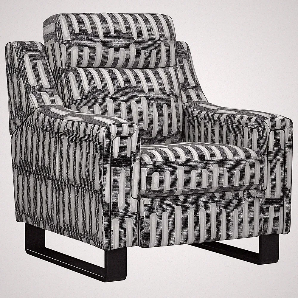RECLINER WITH WHITE & BLACK PATTERN