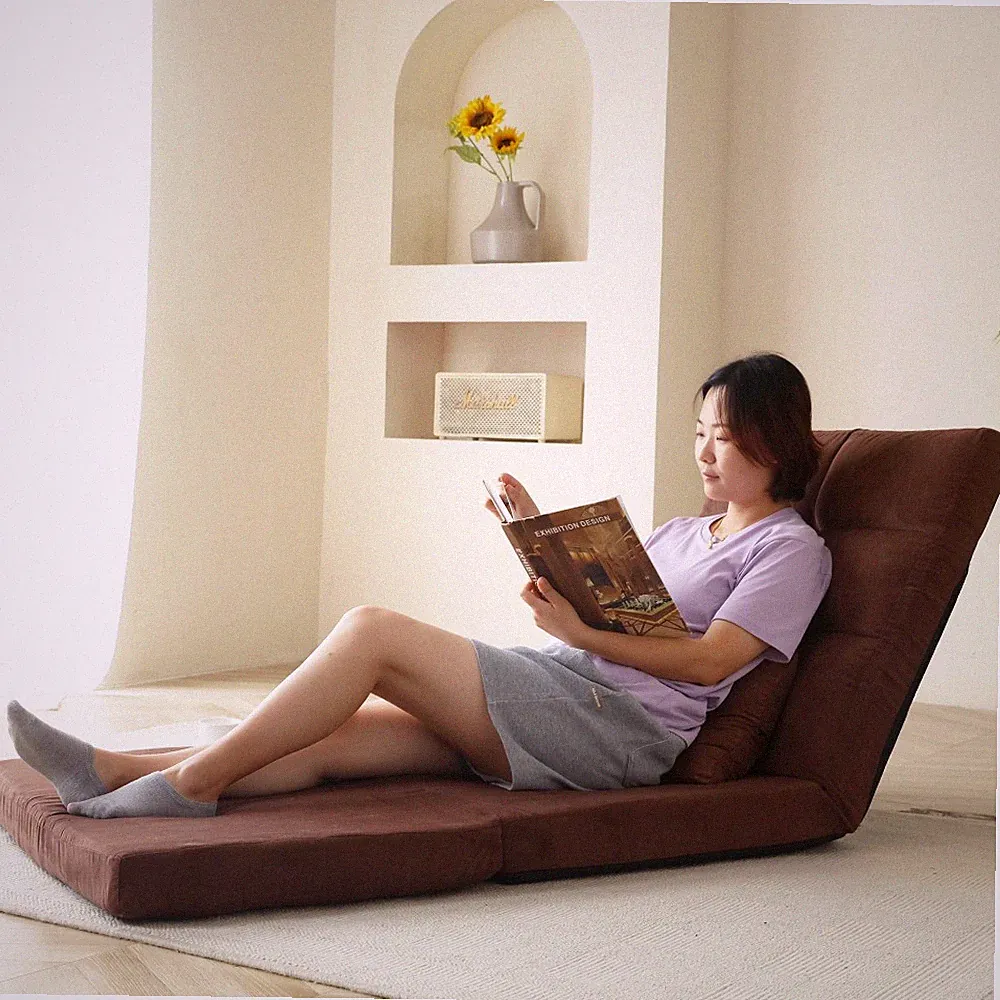 Triple Fold Down Sofa Bed, Adjustable Floor Couch Sofa , 5 Reclining Position